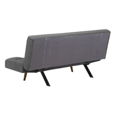 Divano Letto Pieghevole dube con braccioli in tessuto Grigio