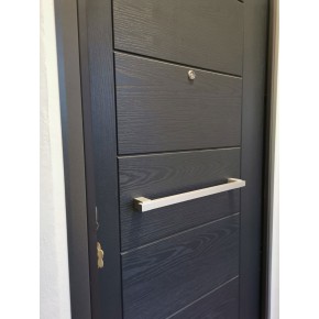 Maniglione Moderno Quadrato Satinato per Porta Blindata Portoncino 50cm Portone 2