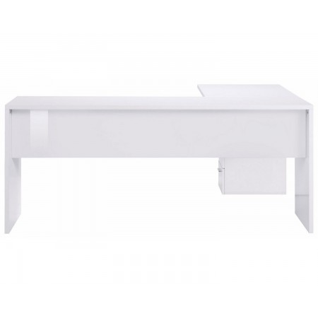 Scrivania Angolare Cassettiera Bianco Moderno Grande da Ufficio Cameretta