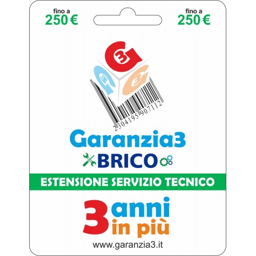 Estensione Garanzia3 BRICO - Proteggi i Tuoi Acquisti per 60 Mesi