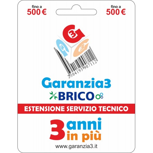 Estensione Garanzia3 BRICO - Proteggi i Tuoi Acquisti per 60 Mesi