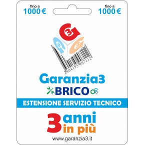 Estensione Garanzia3 BRICO - Proteggi i Tuoi Acquisti per 60 Mesi