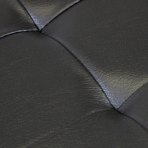 Pouf Contenitore Portaoggetti Quadrato Nero 38x38 cm
