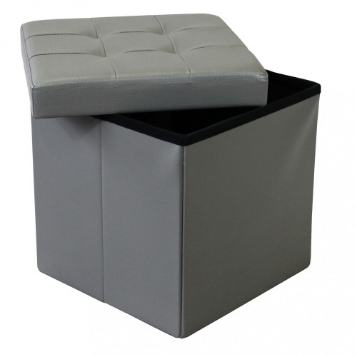 Pouf Contenitore Portaoggetti Quadrato Portaoggetti 38x38 cm