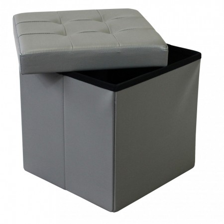 Pouf Contenitore Portaoggetti Quadrato Portaoggetti 38x38 cm