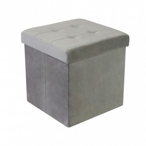 Pouf Contenitore Portaoggetti in Velluto Quadrato Portaoggetti 38x38 cm