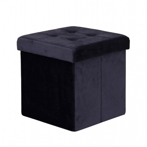 Pouf Contenitore Portaoggetti in Velluto Quadrato Portaoggetti 38x38 cm