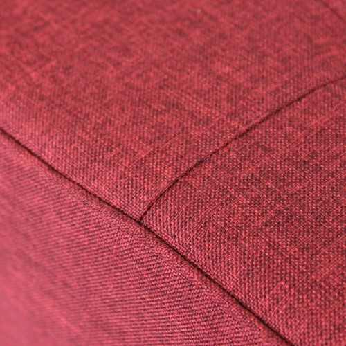 Pouf Contenitore Portaoggetti in Velluto Rosso Quadrato Portaoggetti 38x38x40 cm