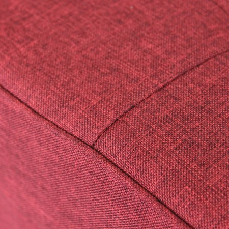 Pouf Contenitore Portaoggetti in Velluto Rosso Quadrato Portaoggetti 38x38x40 cm