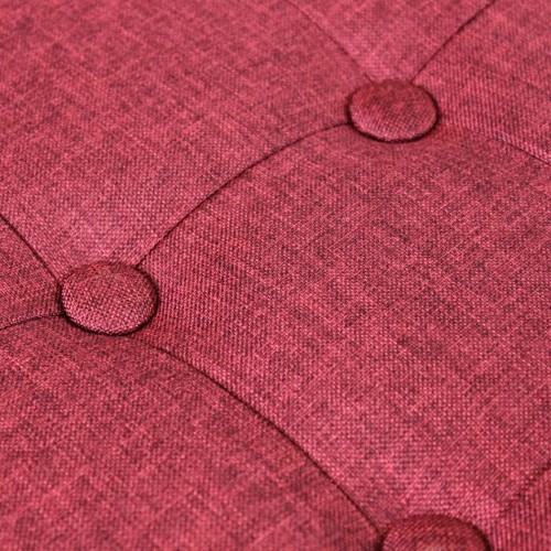 Pouf Contenitore Portaoggetti in Velluto Rosso Quadrato Portaoggetti 38x38x40 cm