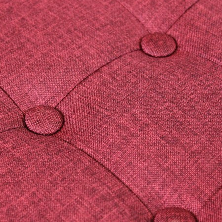 Pouf Contenitore Portaoggetti in Velluto Rosso Quadrato Portaoggetti 38x38x40 cm