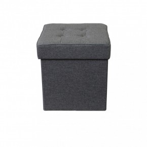 Pouf Contenitore Grigio Scuro Quadrato 38x38x40 cm