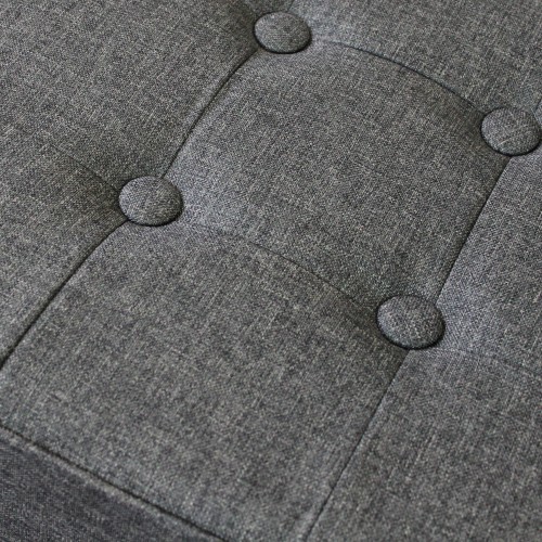 Pouf Contenitore Grigio Scuro Quadrato 38x38x40 cm