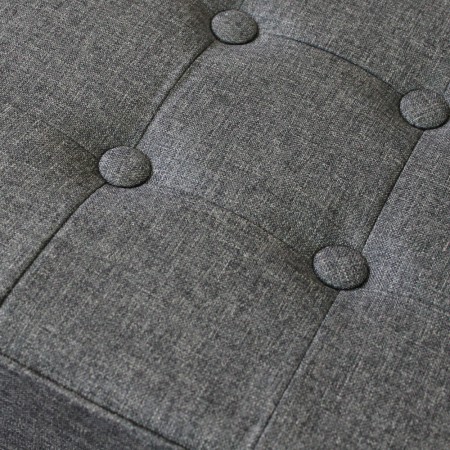 Pouf Contenitore Grigio Scuro Quadrato 38x38x40 cm