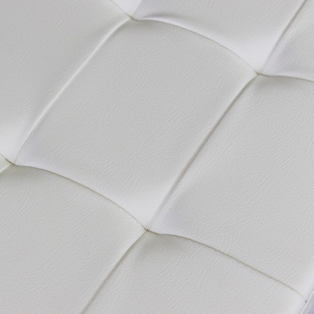 Pouf Contenitore Poggiapiedi Bianco Rettangolare 76x38 cm