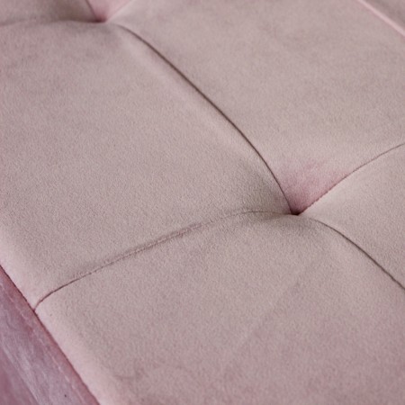 Pouf Contenitore Poggiapiedi per Soggiorno Rosa Rettangolare 76x38 cm