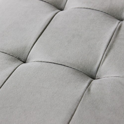 Pouf Contenitore Poggiapiedi per Soggiorno Tortora Rettangolare 76x38 cm