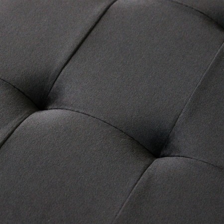 Pouf Contenitore Poggiapiedi per Soggiorno Nero Rettangolare 76x38 cm