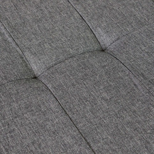 Pouf Contenitore Rettangolare in Stoffa Grigio Scuro 76x38 cm