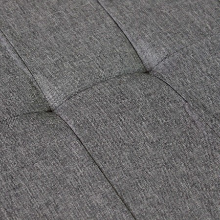 Pouf Contenitore Rettangolare in Stoffa Grigio Scuro 76x38 cm