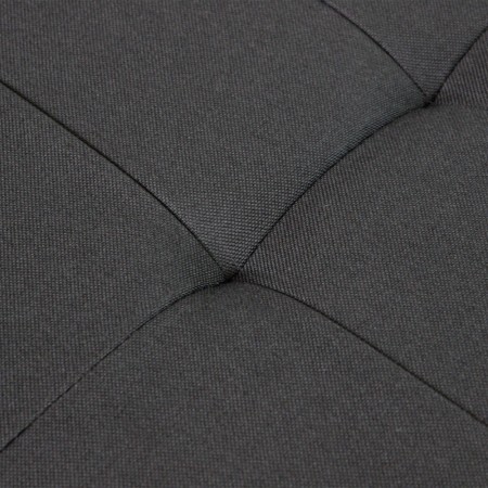 Pouf Contenitore Rettangolare in Stoffa Nero 76x38 cm