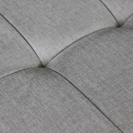 Pouf Contenitore Rettangolare in Stoffa Tortora 76x38 cm
