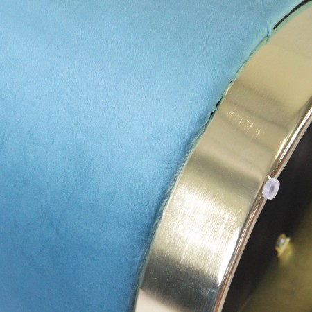 Pouf Poggiapiedi Rotondo da Salotto in Velluto Verde base oro