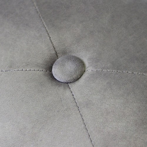 Pouf Poggiapiedi Rotondo in Velluto Tortora 67 x 41 cm