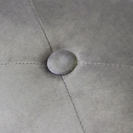 Pouf Poggiapiedi Rotondo in Velluto Tortora 67 x 41 cm
