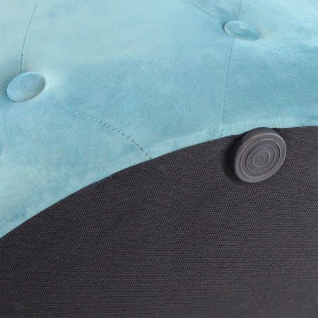 Pouf Poggiapiedi Rotondo in Velluto Verde 67 x 41 cm