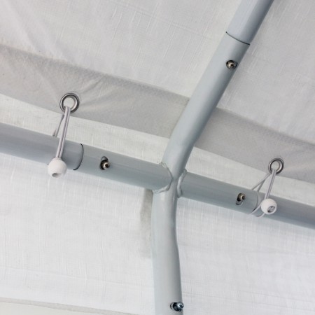 Gazebo per auto 3x6 metri Carport in Metallo Bianco Parasole