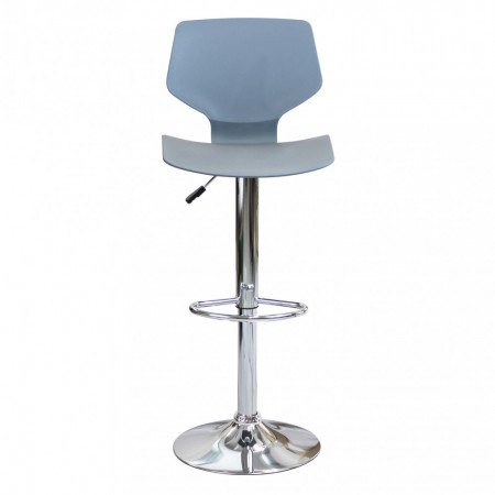 Set 2 Sgabelli Girevoli Grigio Regolabili con Schienale da Cucina