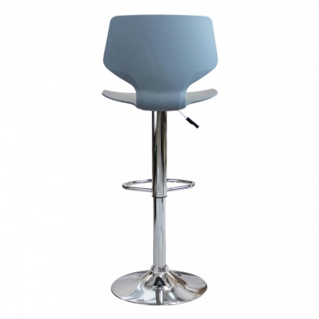 Set 2 Sgabelli Girevoli Grigio Regolabili con Schienale da Cucina