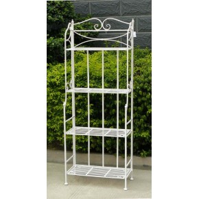 Porta Piante Nero in Metallo Scaffale per Vasi con Ripiani Versatile 2