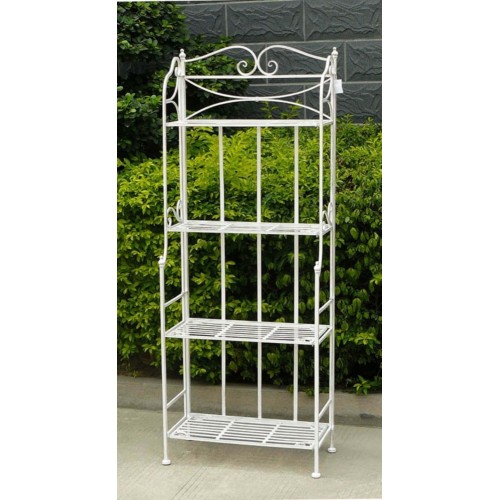 Porta Piante Nero in Metallo Scaffale per Vasi con Ripiani Versatile
