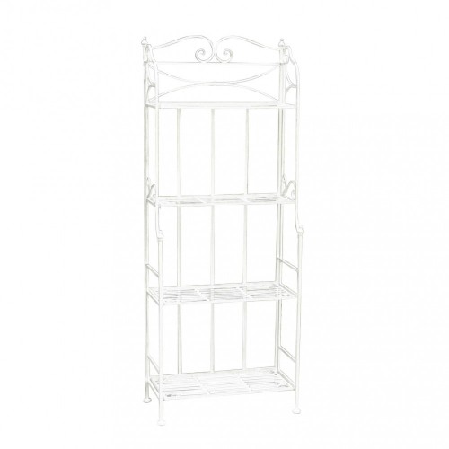 Porta Piante Nero in Metallo Scaffale per Vasi con Ripiani Versatile