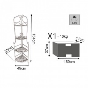 Porta Piante Nero in Metallo Scaffale per Vasi con Ripiani Versatile 2
