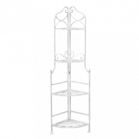 Porta Piante Nero in Metallo Scaffale per Vasi con Ripiani Versatile