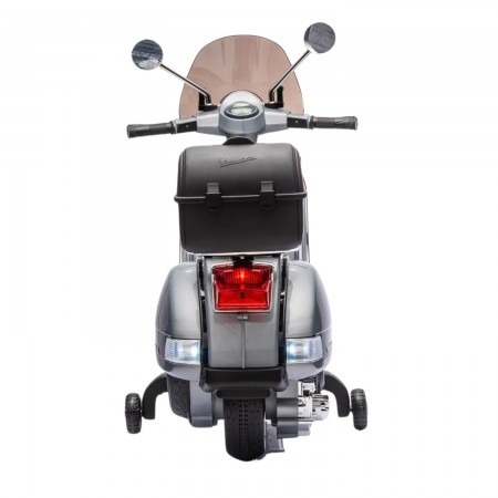 Moto Elettrica per Bambini Piaggio Vespa PX 150 Grigio Batteria 12 V