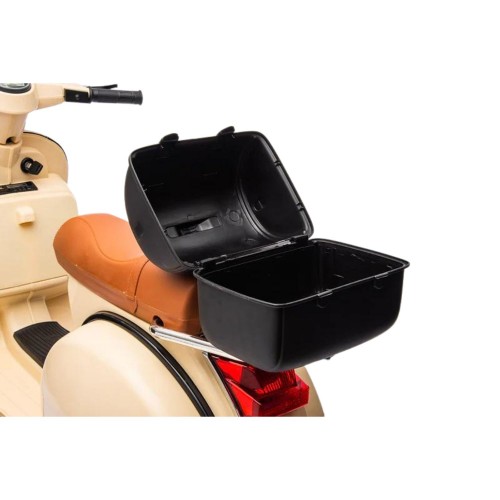 Moto Elettrica per Bambini Piaggio Vespa PX 150 Crema Batteria 12 V