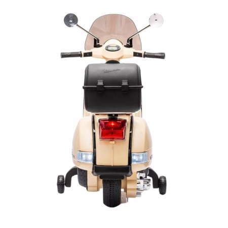 Moto Elettrica per Bambini Piaggio Vespa PX 150 Crema Batteria 12 V