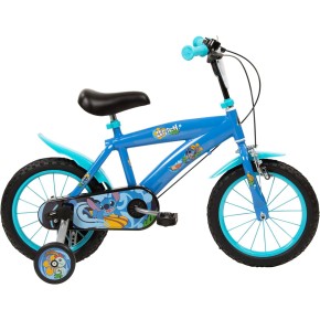 Bicicletta con Rotelle da Bambino Stitch Bici Blu Ruota 14 Pollici 2