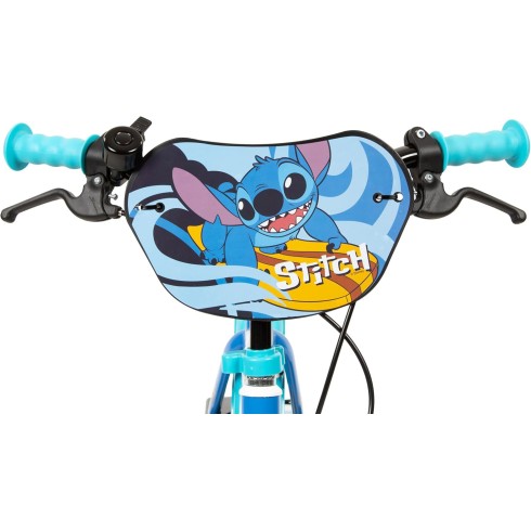 Bicicletta con Rotelle da Bambino Stitch Bici Blu Ruota 14 Pollici