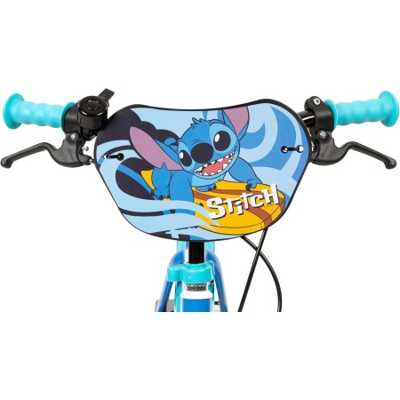 Bicicletta con Rotelle da Bambino Stitch Bici Blu Ruota 14 Pollici