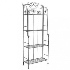 Scaffale in Metallo Antico 4 Ripiani Verniciato Bianco 60x31x158 cm