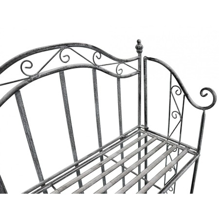 Supporto in Metallo Antico Vintage 3 Ripiani Angolare Bianco 49x35x115cm