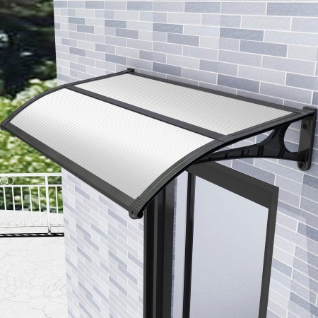 Pensilina Tettoia 135x100 Modulare ABS Copertura Policarbonato Alveolare Bianco | BricoShop24