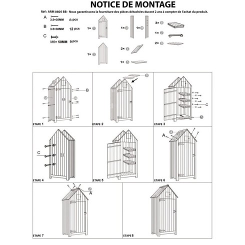 Armadio Contenitore in Legno da Giardino Blu/Bianco Ripostiglio Attrezzi