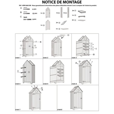 Armadio Contenitore in Legno da Giardino Blu/Bianco Ripostiglio Attrezzi