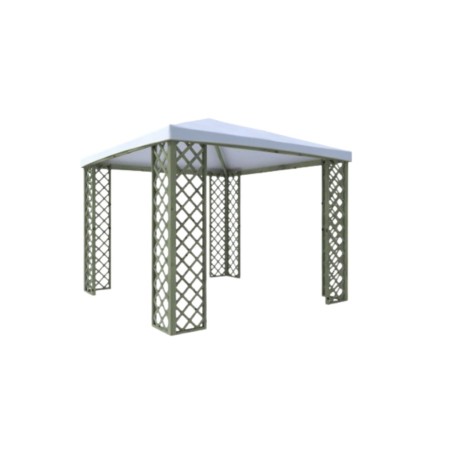 Pergola Gazebo Impregnata 300x300 cm con copertura pvc